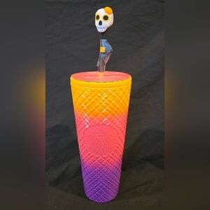 *New* Sugar Skull 20oz Starbucks cup with topper